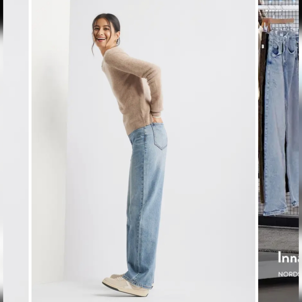 Caslon Cashmere Crewneck Sweater NWT $129 Size XL Tan Camel Dark Heather - Picture 2 of 5